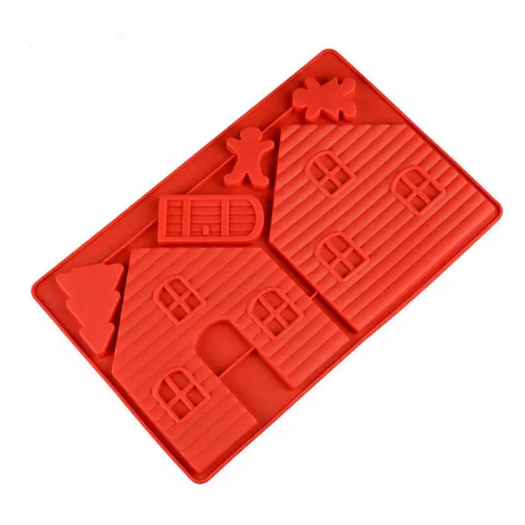 Εικόνα για Φόρμα Σιλικόνης Gingerbread House  36x25 Κόκκινο