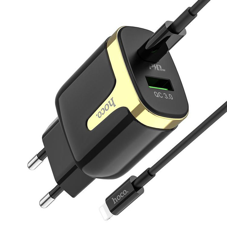 Εικόνα για HOCO C79A Σετ φορτιστή Zeus PD+QC3.0 (Type-C to Lightning) (ΕU)
