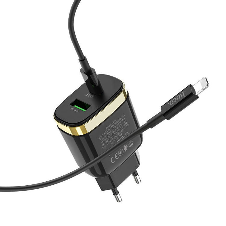 Εικόνα για HOCO C79A Σετ φορτιστή Zeus PD+QC3.0 (Type-C to Lightning) (ΕU)
