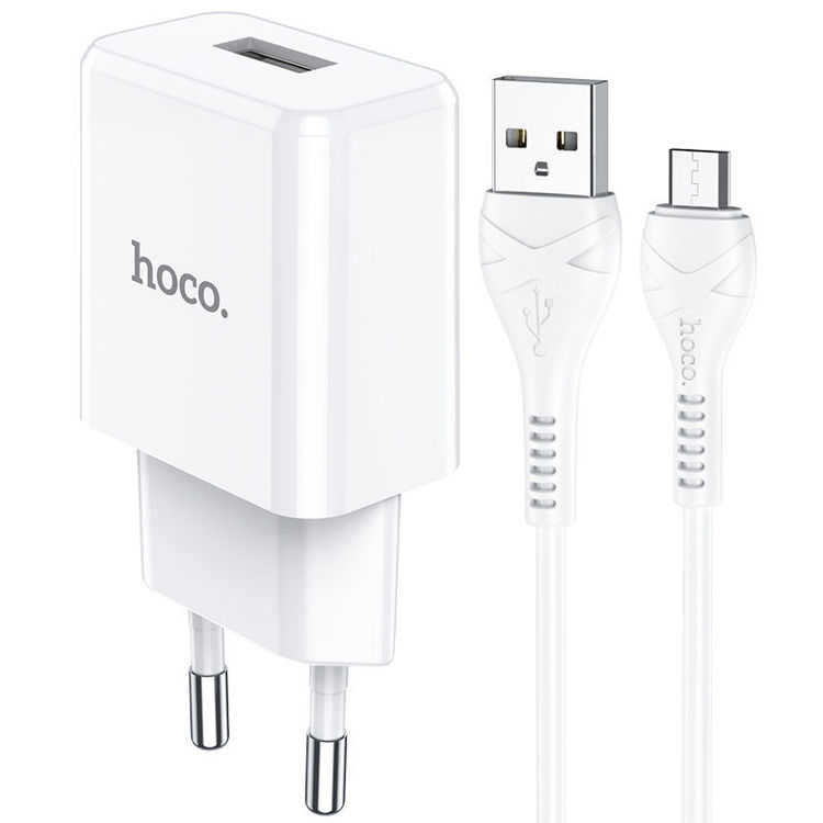 Εικόνα για HOCO N9 Hoco Micro USB Cable & Wall Adapter Λευκό 2.1A