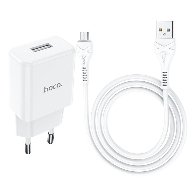 Εικόνα για HOCO N9 Hoco Micro USB Cable & Wall Adapter Λευκό 2.1A