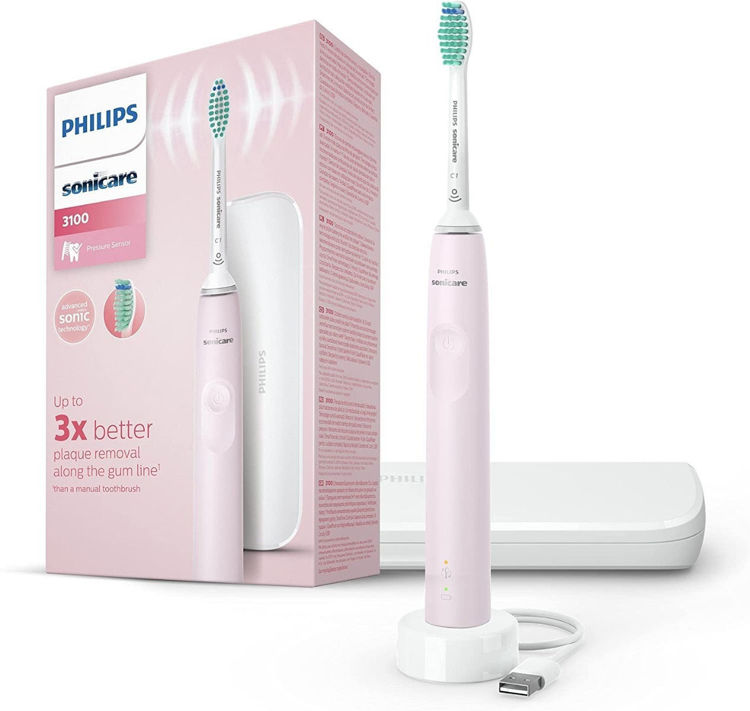 Εικόνα για HX3673/11	Philips 3100 Series Ηλεκτρική Οδοντόβουρτσα με Χρονομετρητή, Αισθητήρα Πίεσης και Θήκη Ταξιδίου Sugar Rose