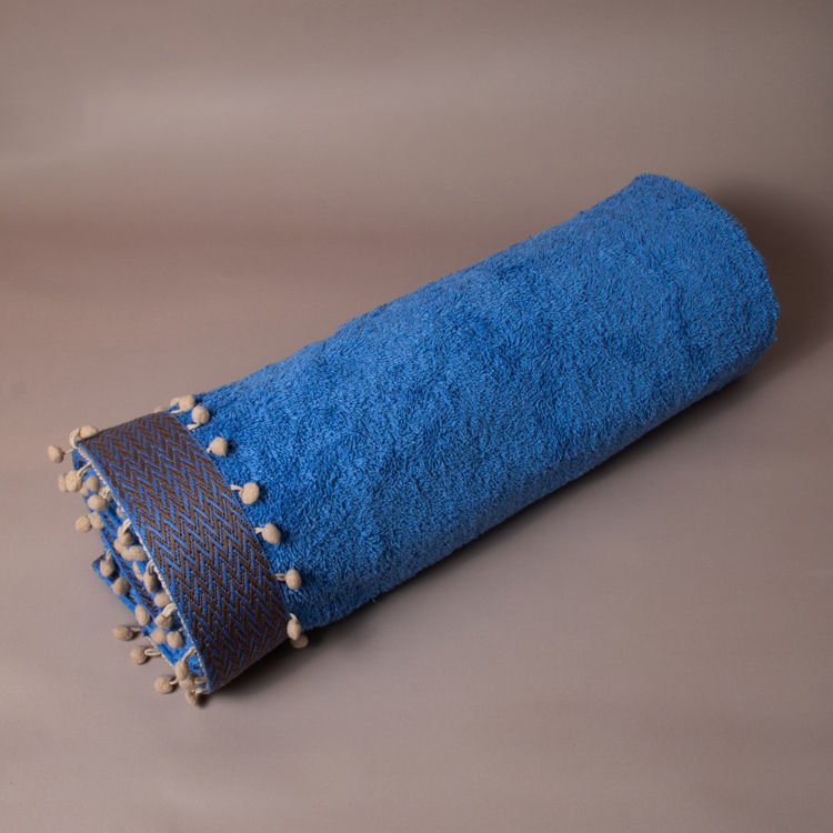 Εικόνα για Πετσέτα Θαλάσσης Herringbone Blue Μπλε Πετσέτα Θαλάσσης 80x160