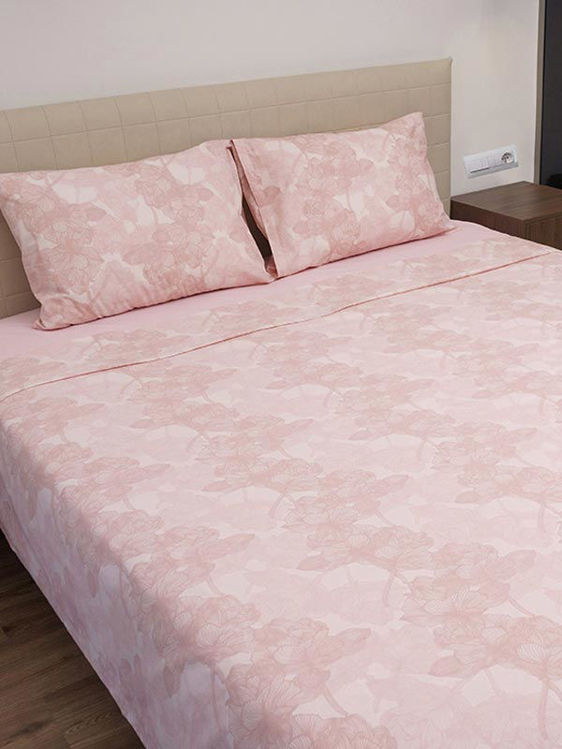Εικόνα για Σετ Σεντόνια Cotton Feelings 2032 Pink Μονό (165x270)