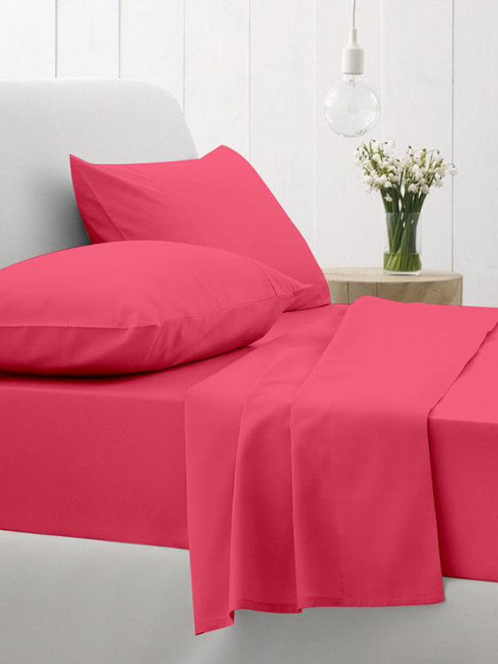 Εικόνα για Σετ Σεντόνια Cotton Feelings 112 Fuchsia Υπέρδιπλο με λάστιχο (170x205+30)