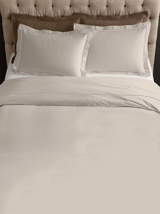 Εικόνα για Σετ Σεντόνια Satin μονόχρωμα Beige King Size (270x280)