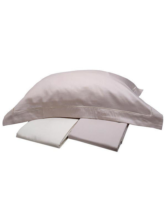 Εικόνα για Σετ Σεντόνια Satin μονόχρωμα Beige King Size (270x280)