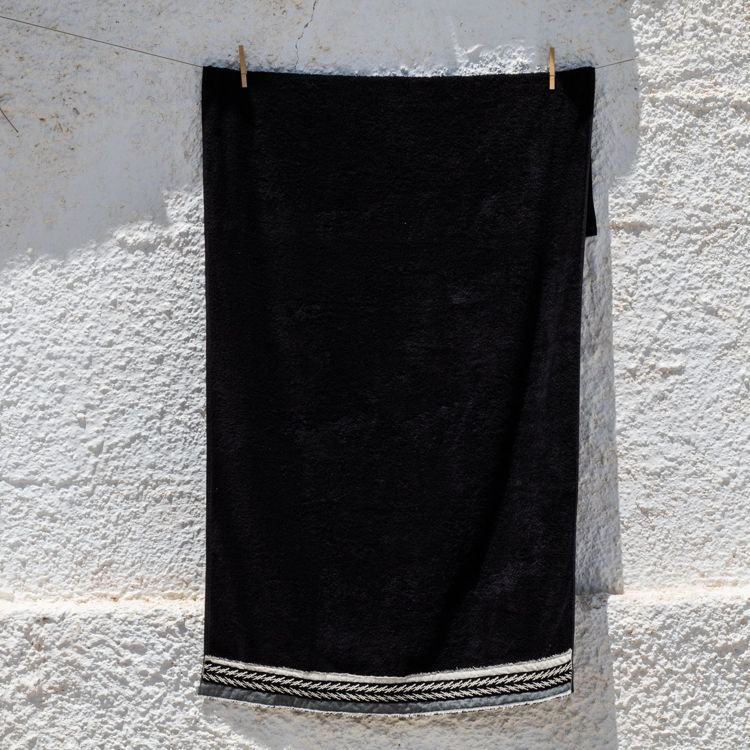 Εικόνα για Πετσέτα Θαλάσσης Wandera ΜαύρηΠετσέτα Θαλάσσης 80x160