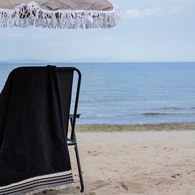 Εικόνα για Πετσέτα Θαλάσσης Wandera ΜαύρηΠετσέτα Θαλάσσης 80x160