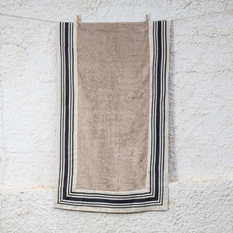Εικόνα για Πετσέτα Θαλάσσης Stripy Blue ΜπεζΠετσέτα Θαλάσσης 80x160