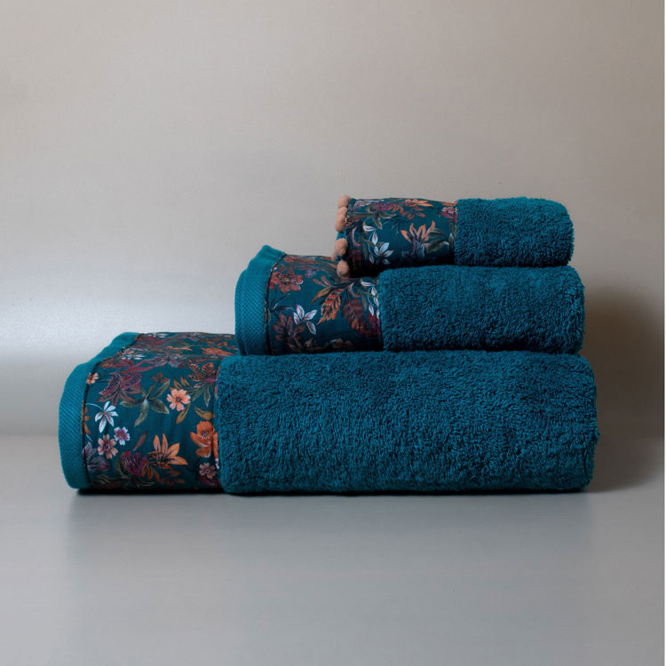 Εικόνα για Βαμβακερή Χειροποίητη Πετσέτα Wilma ΠετρόλΠετσέτα Μπάνιου 80x150