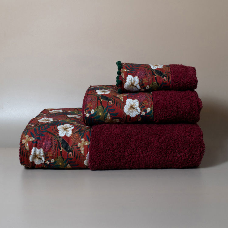 Εικόνα για Βαμβακερή Χειροποίητη Πετσέτα Forest ΜπορντόΠετσέτα Χειρός 30x50