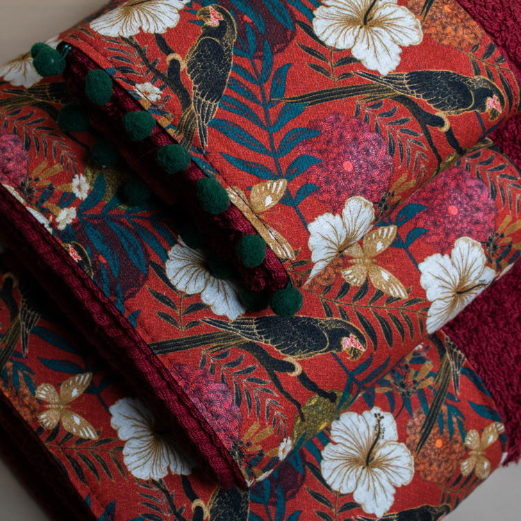 Εικόνα για Βαμβακερή Χειροποίητη Πετσέτα Forest ΜπορντόΣετ Πετσέτες 30x50 - 50x100 - 80x150