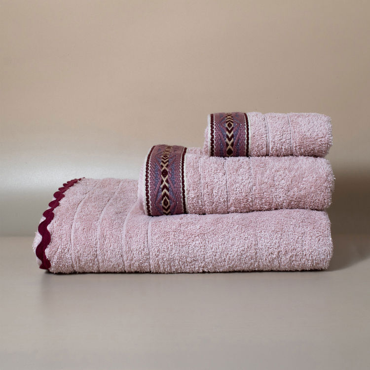 Εικόνα για Βαμβακερή Χειροποίητη Πετσέτα Lima ΡοζΠετσέτα Μπάνιου 80x150