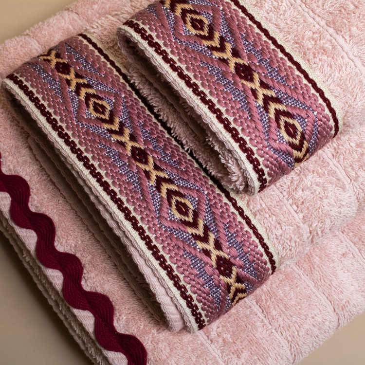 Εικόνα για Βαμβακερή Χειροποίητη Πετσέτα Lima ΡοζΣετ Πετσέτες 30x50 - 50x100 - 80x150