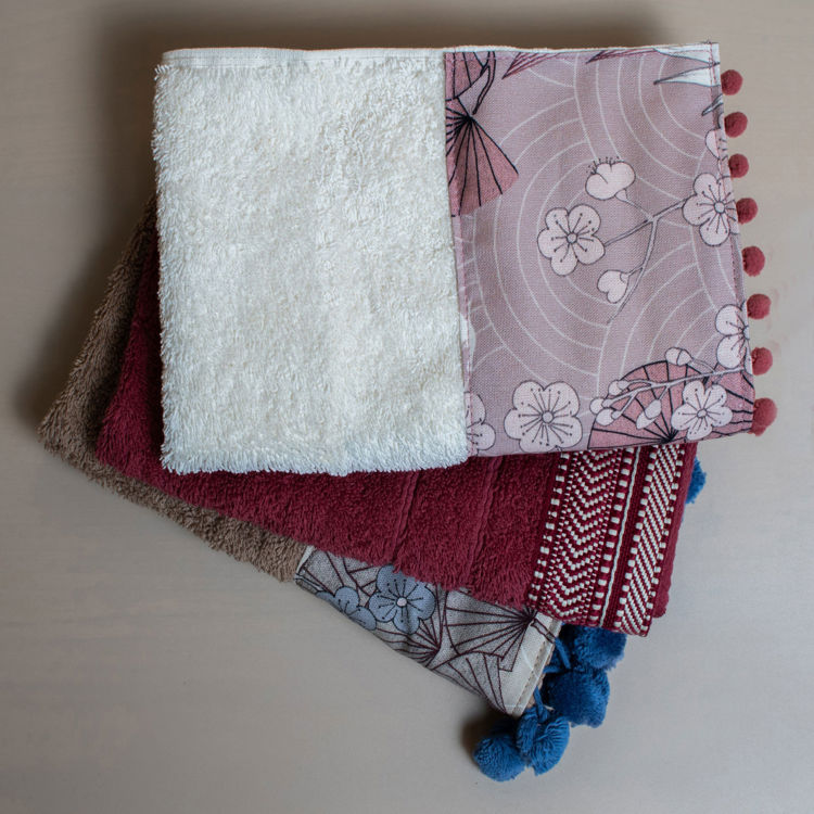 Εικόνα για Σετ Βαμβακερές Χειροποίητες Πετσέτες Χειρός Reina MultiΠετσέτα Χειρός 30x50