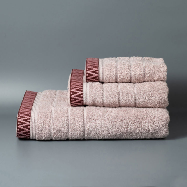 Εικόνα για Σετ Βαμβακερές Χειροποίητες Πετσέτες Keira Ροζ