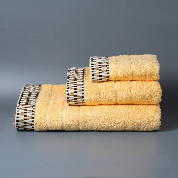 Εικόνα για Σετ Βαμβακερές Χειροποίητες Πετσέτες Nelly Κίτρινες
