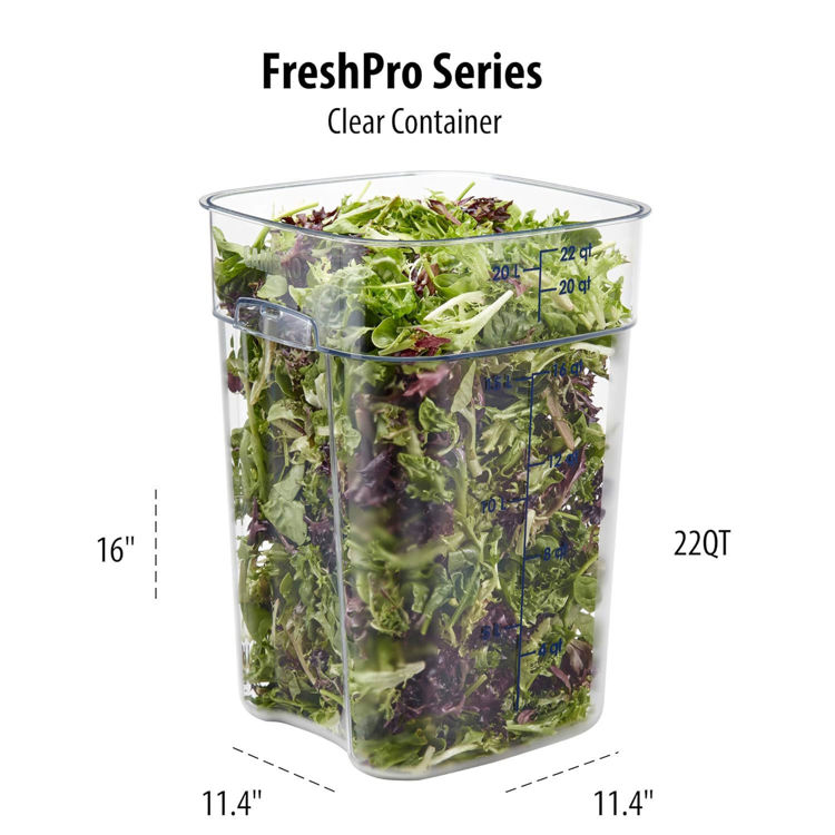 Εικόνα για ΔΟΧΕΙΟ ΤΕΤΡΑΓΩΝΟ 20,8L CLEAR 22SFSPROCW135 FRESHPRO CAMBRO